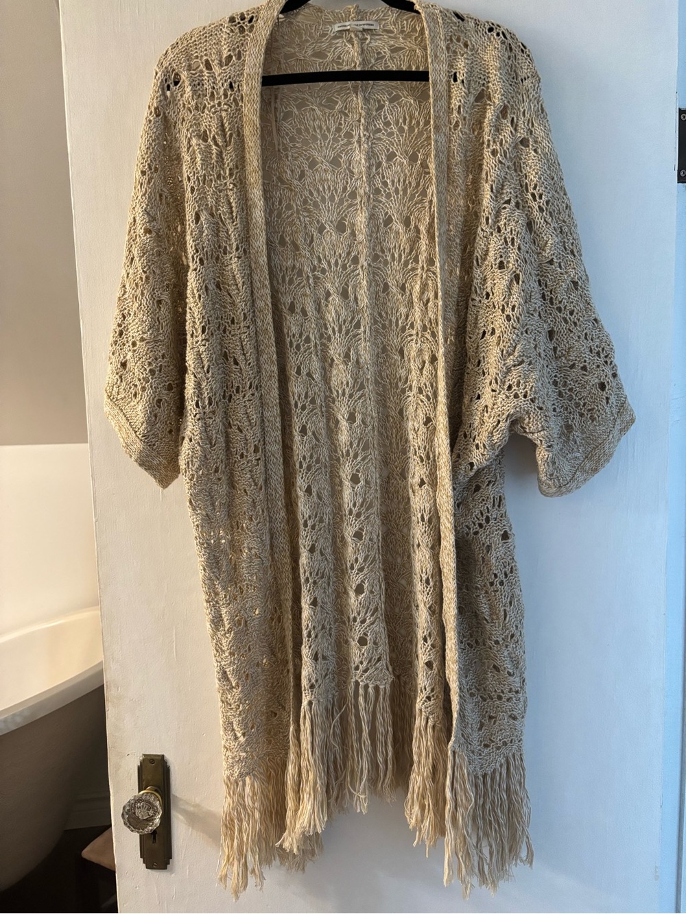 American Eagle boho Crochet Fringe Cardigan